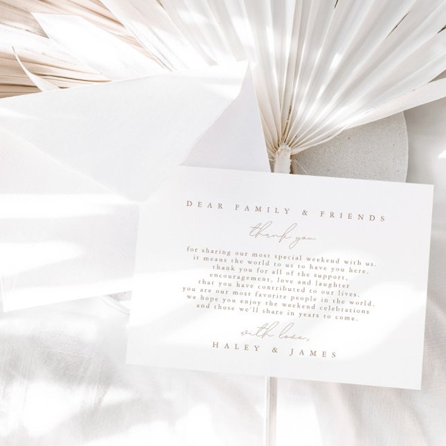 Simple Minimalist White Wedding Thank You Card (Simple Minimalist White Wedding Thank You Card)