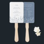Simple Minimalist Wildflower Wedding Program Hand Fan<br><div class="desc">Simple Minimalist Elegant Dusty Blue Periwinkle Modern Wedding program hand fan with wildflowers. Please find more matching designs and variations from my store. And feel free to contact me for further customisation or matching items.</div>