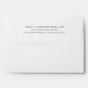 Simple Minimalist Wine Return Address Envelope