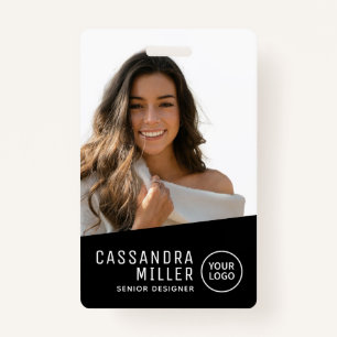 Simple Minimalist Your Logo Company ID ID Badge
