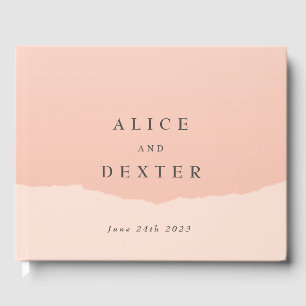 Simple Minimalistic Blush Wedding Guest Book