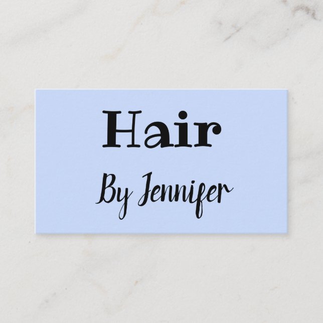 simple minimalistic custom logo white hairstylist  calling card (Front)