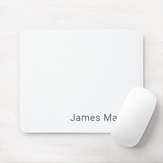 Simple Minimalistic Editable Name or other Text Mouse Mat (With Mouse)