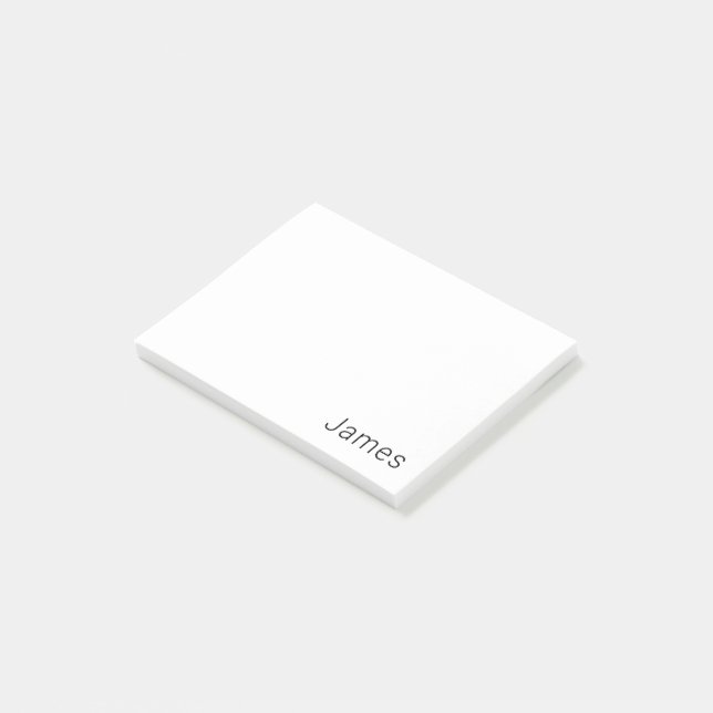Simple Minimalistic Editable Name or other Text Post-it Notes (Angled)