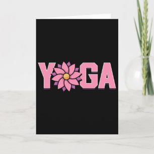 Simple Minimalistic Lotus Flower Yoga Card