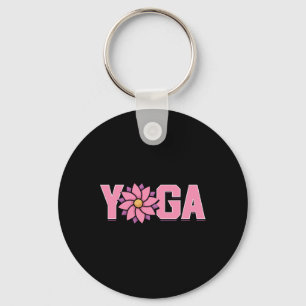 Simple Minimalistic Lotus Flower Yoga Key Ring