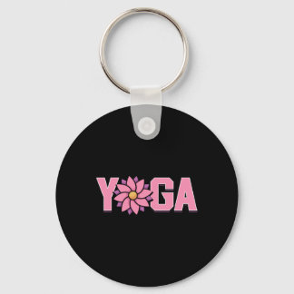 Simple Minimalistic Lotus Flower Yoga  Key Ring