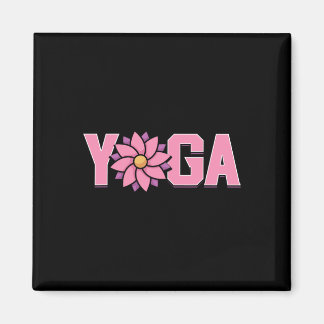 Simple Minimalistic Lotus Flower Yoga  Magnet