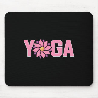 Simple Minimalistic Lotus Flower Yoga  Mouse Mat