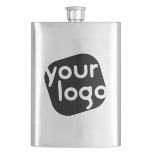   Simple Minimalistic Modern Branded Add Your Logo Hip Flask