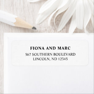 Simple minimalistic modern return addres label