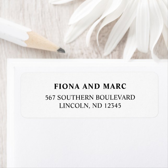 Simple minimalistic modern return addres label  (Insitu)
