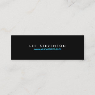 Simple Minimalistic Solid Black No. 2 Mini Business Card