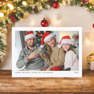 simple minimlist modern  family photo  holiday card