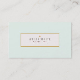 Simple Mint Blue Vintage Meets Modern Style Business Card