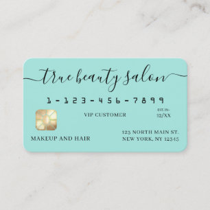 Simple Mint Gold Signature Script Credit Card