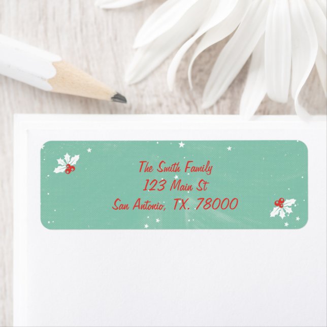 Simple Mint Green Christmas Return Address (Insitu)
