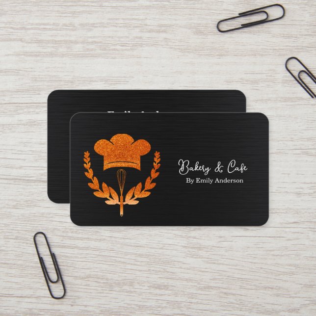 Simple Mixer Floral Cake Bakery  Business Card (Front/Back In Situ)