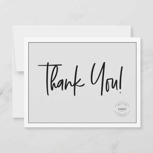 Simple Mod grey Company Logo Social Thank You  (Front)