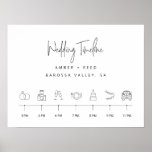 Simple Mod Wedding Timeline Order of Events Sign<br><div class="desc">Can be customised to suit your needs.
© Gorjo Designs. Made for you via the Zazzle platform.

// Need help customising your design? Got other ideas? Feel free to contact me (Zoe) directly.</div>