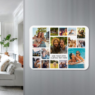 Simple Modern 15 Photo Collage Magnet