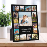 Simple Modern 17  Photo Collage Plaque<br><div class="desc">Create your own personalised photo collage plaque home decor. Add 17 of your favourite pictures in this modern template design.</div>