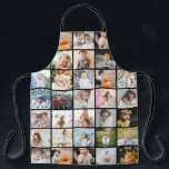 Simple Modern 29-Photo Collage Large Apron<br><div class="desc">Simple modern photo collage apron,  featuring 29 photos (the 4 photos cut off at the edges of the top of the apron are repeated at the bottom). If you need any help customising this,  please message me using the button below and I'll be happy to help.</div>