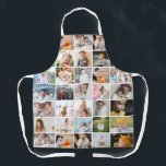 Simple Modern 29-Photo Collage Medium Apron<br><div class="desc">Simple modern medium size photo collage apron,  featuring 29 photos (the 4 photos cut off at the edges of the top of the apron are repeated at the bottom). If you need any help customising this,  please message me using the button below and I'll be happy to help.</div>