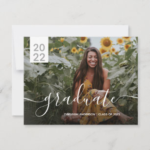 Simple Modern 2 Photo Graduation Announcement