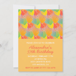 Simple Modern 57th birthday invitations Balloons 