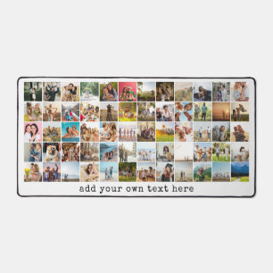 Simple Modern 60 Photo Collage Desk Mat