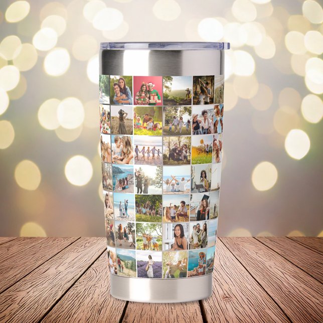 Simple Modern 84 Photo Collage Insulated Tumbler (Creator Uploaded)