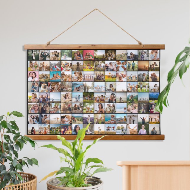 Simple Modern 96 Photo Collage Hanging Tapestry (Creator Uploaded)