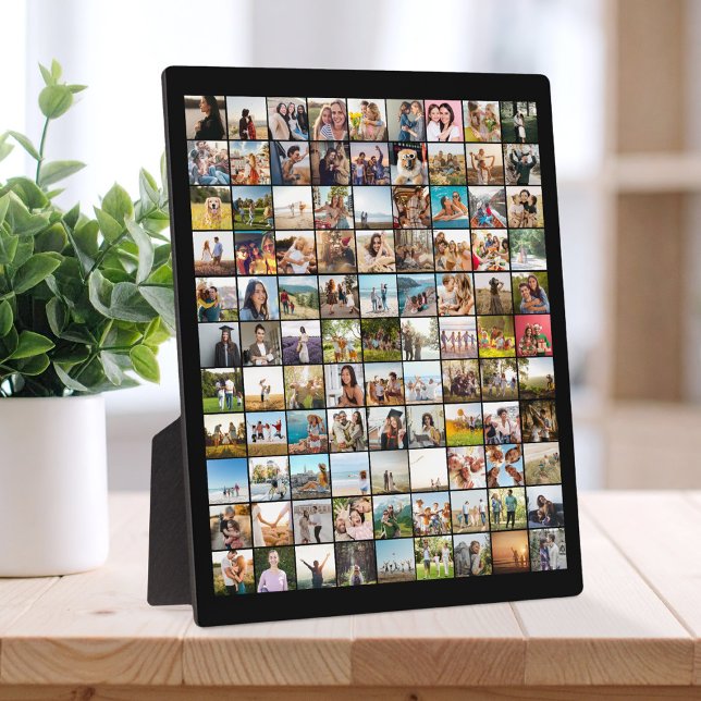 Simple Modern 99 Photo Collage Plaque (Creator Uploaded)