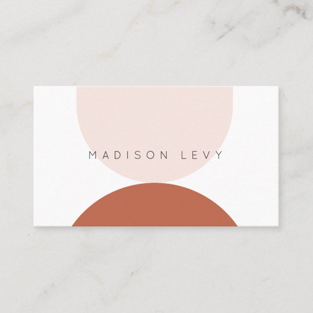 Simple Modern Abstract Artisan Business Appointment Card (Front)