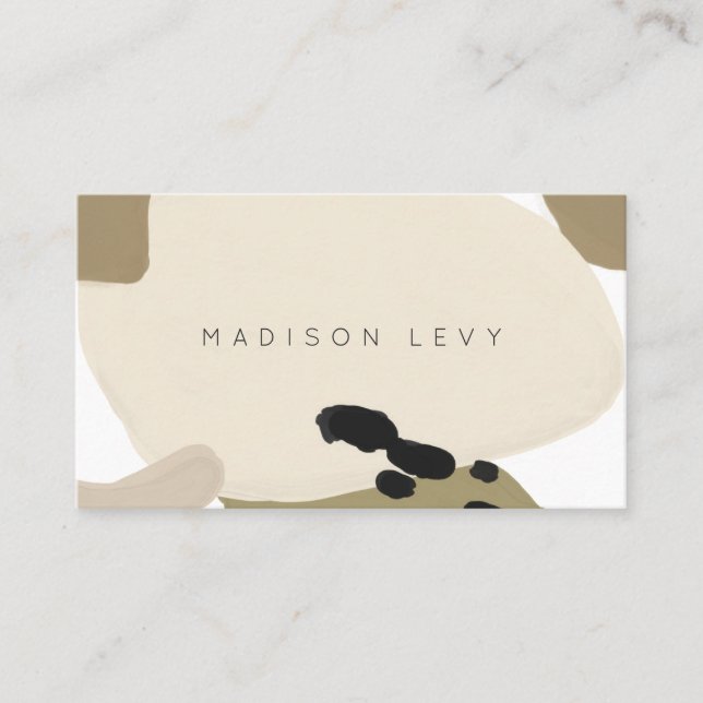 Simple Modern Abstract Artisan Business Cards (Front)