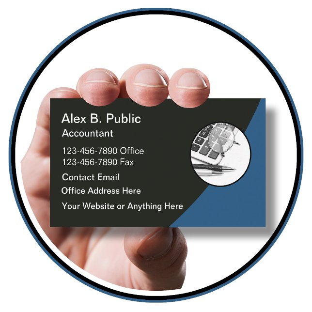 Simple Modern Accountant Business Card Design  (Creator Uploaded)