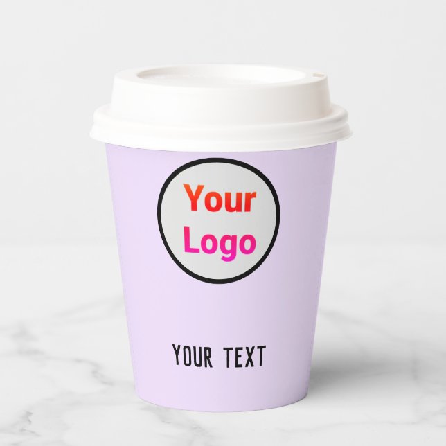 SIMPLE MODERN ADD YOUR LOGO  paper cups (Front)