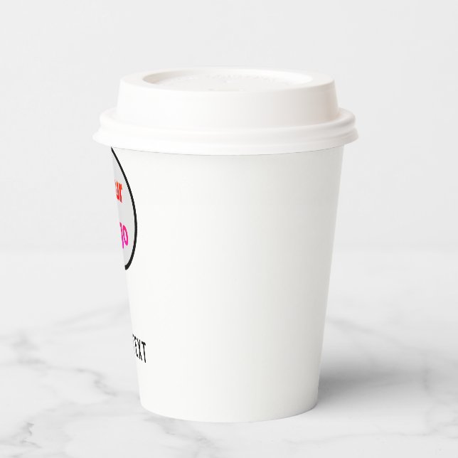 SIMPLE MODERN ADD YOUR LOGO  PAPER CUPS (Left)