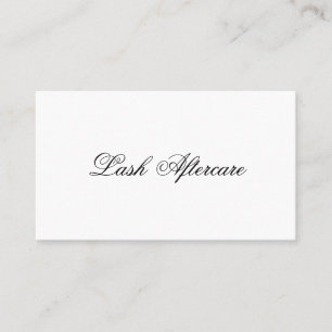Simple Modern Aftercare Lashes Elegant Business Card