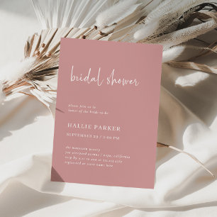 Simple Modern and Minimalist   Bridal Shower Invitation