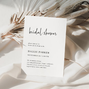 Simple Modern and Minimalist   Bridal Shower Invitation