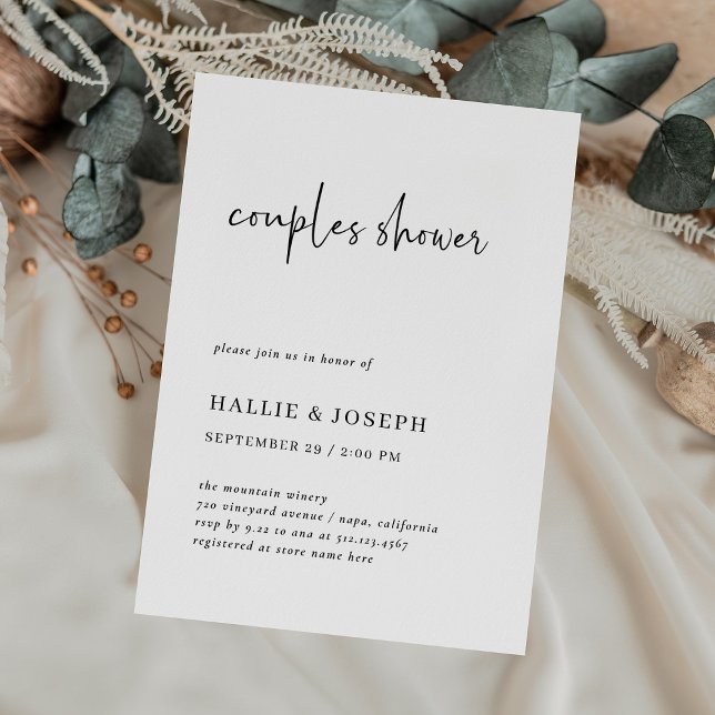 Simple Modern and Minimalist | Couples Shower Invitation (Creator Uploaded)