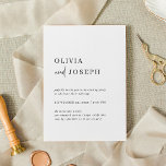 Simple Modern and Minimalist | Evening Party Invitation<br><div class="desc">These elegant,  black and white wedding evening party invitations are simple and minimalist yet very stylish due to the modern handwritten script and clean layout.</div>
