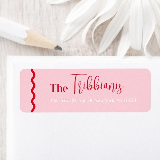 Simple Modern and Minimalist Pink Label (Insitu)