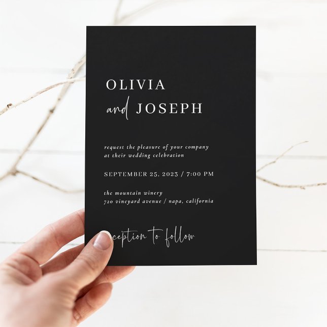 Simple Modern and Minimalist | Wedding Invitation (Creator Uploaded)