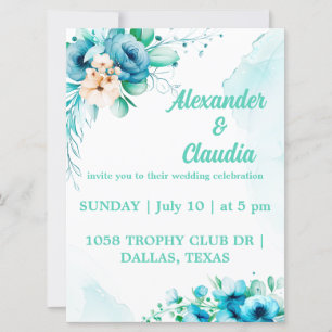 Simple Modern and Minimalist   Wedding Invitation