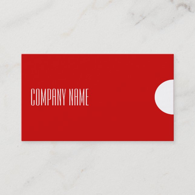 Simple Modern and Professional Business Card - RED (Front)