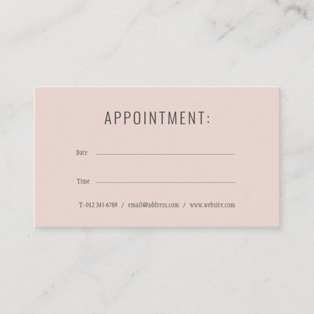 Simple Modern Appointment Card (Front)
