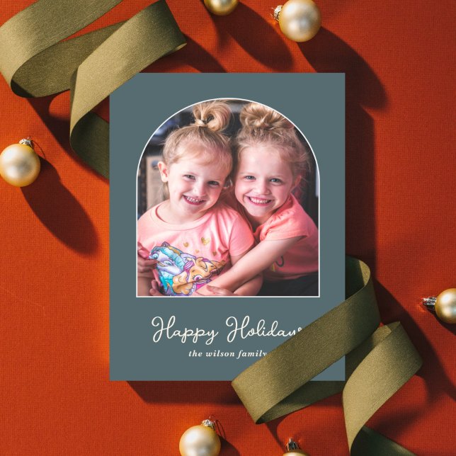 Simple Modern Arch Photo    Holiday Card (Creator Uploaded)